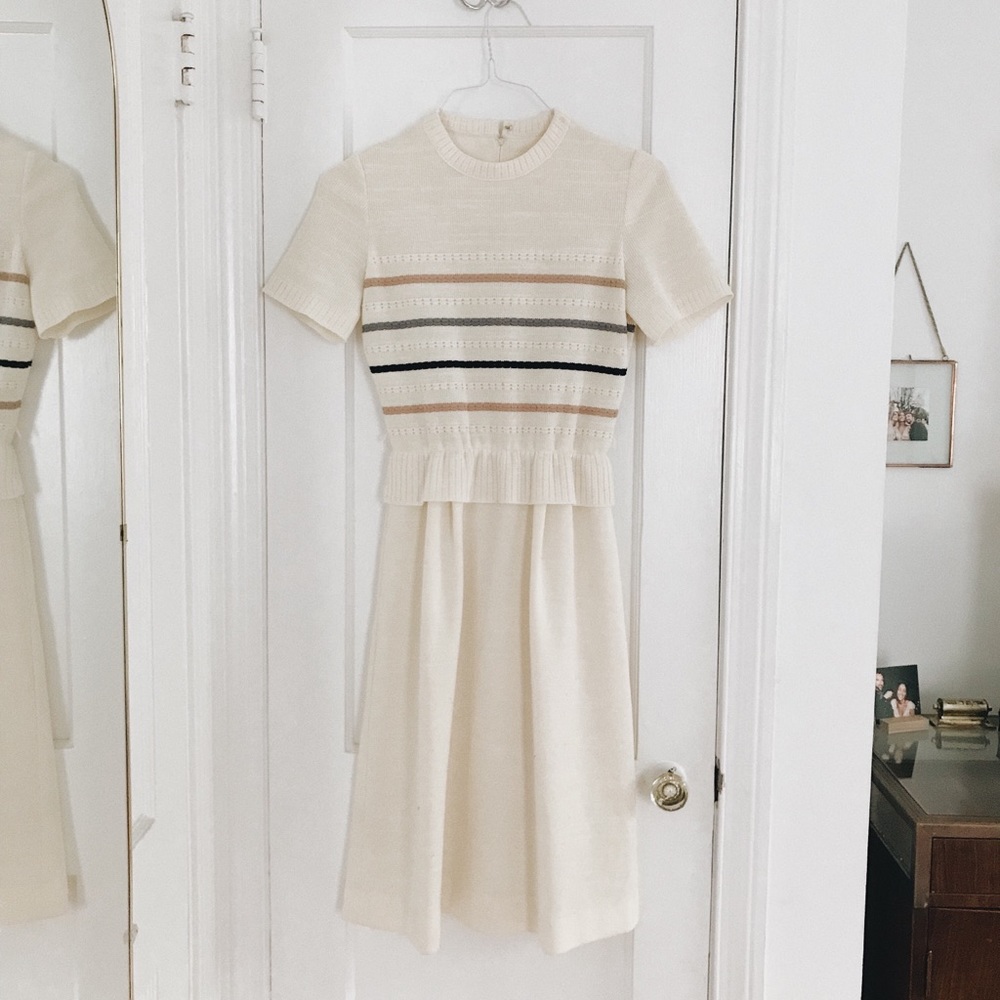 Vintage Minimal Polyester Dress
